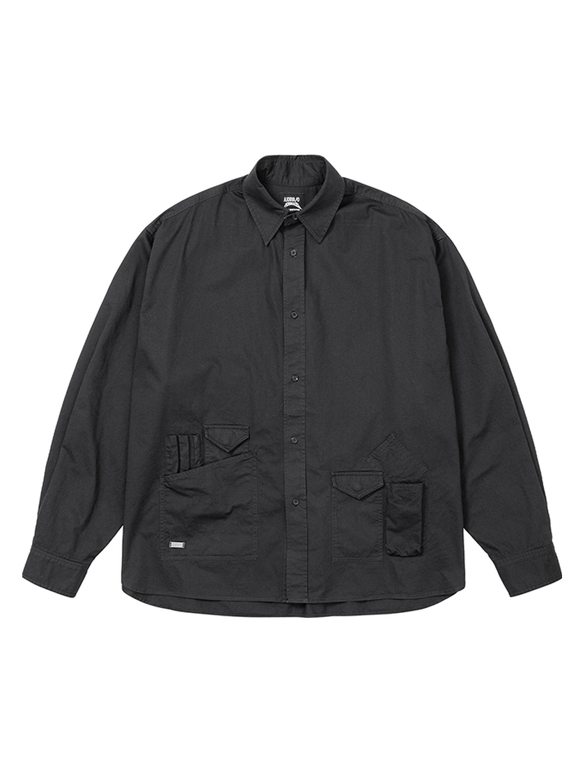 Cation Long Sleeve Utility Shirt Black