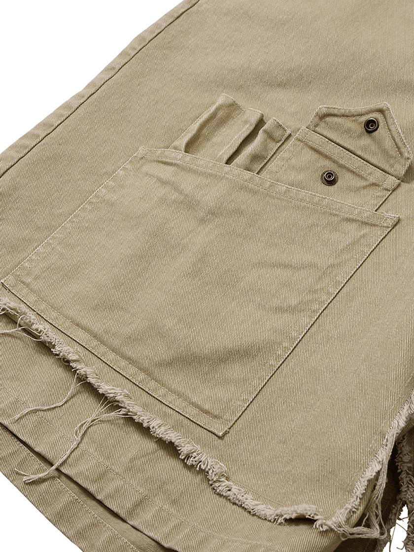 Layered Cargo Skort Beige