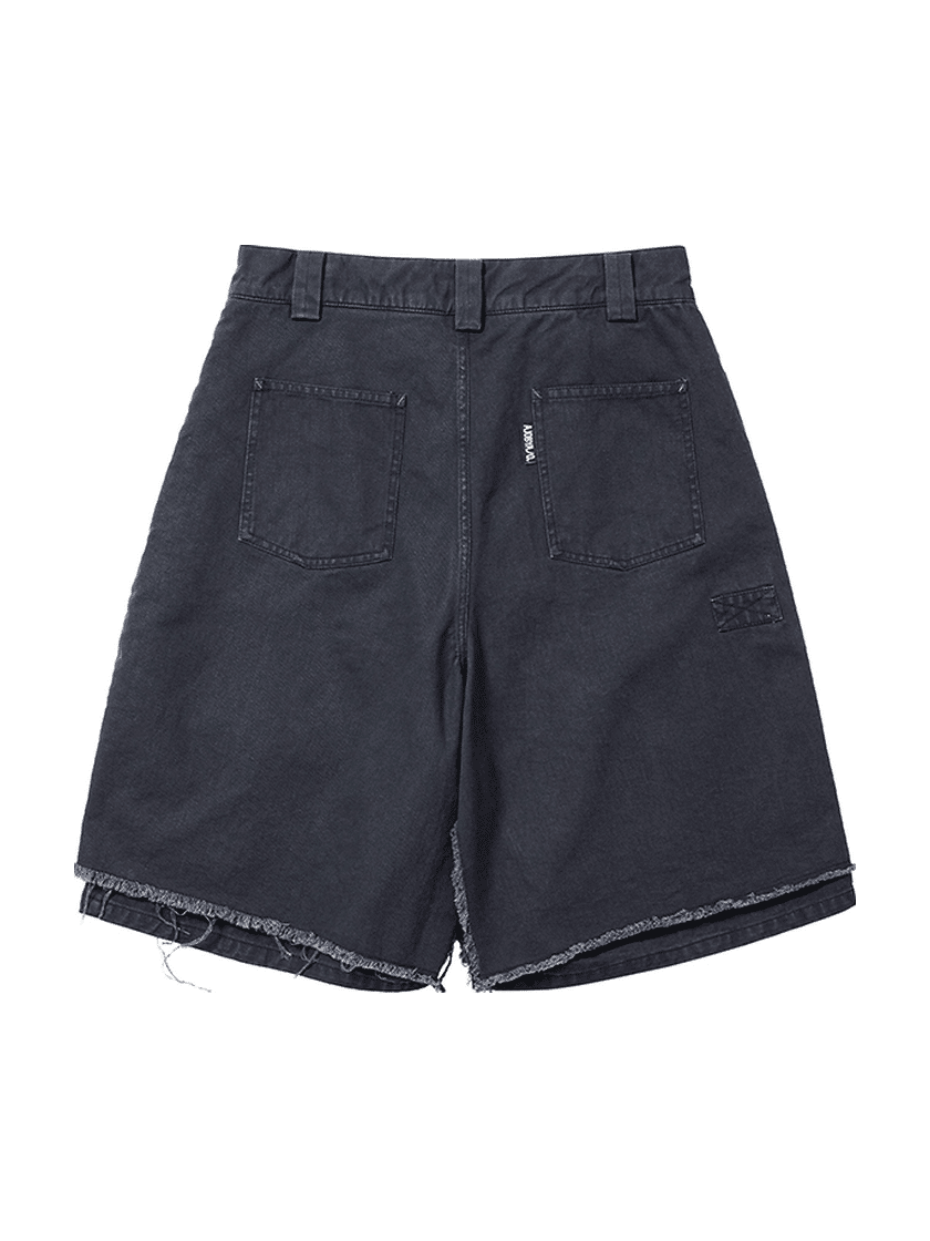 Layered Cargo Skort Black