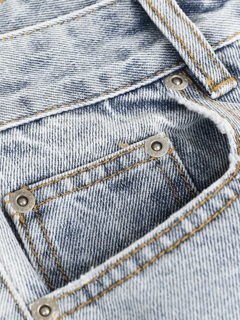 Fringed Wide Denim