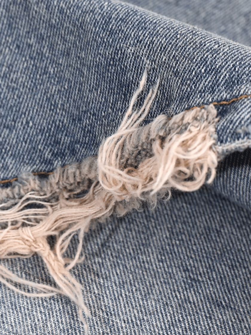 Fringed Wide Denim