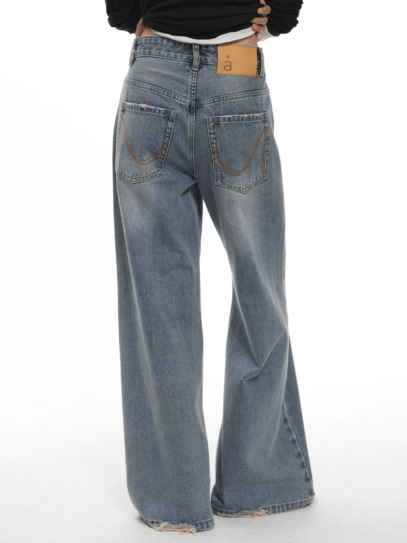 Fringed Wide Denim