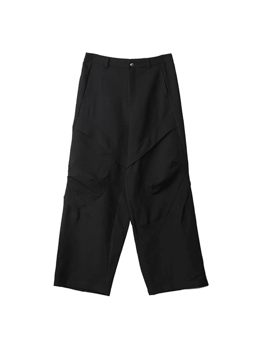 Textured Wide Cargo Pants