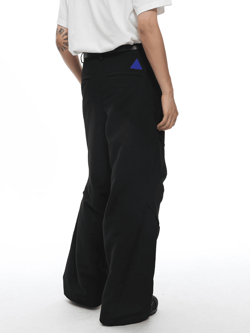 Textured Wide Cargo Pants