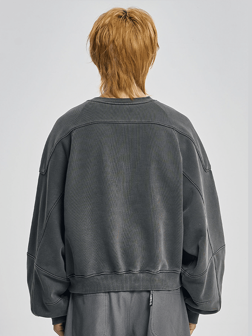 Vintage Panel Cropped Sweatshirt