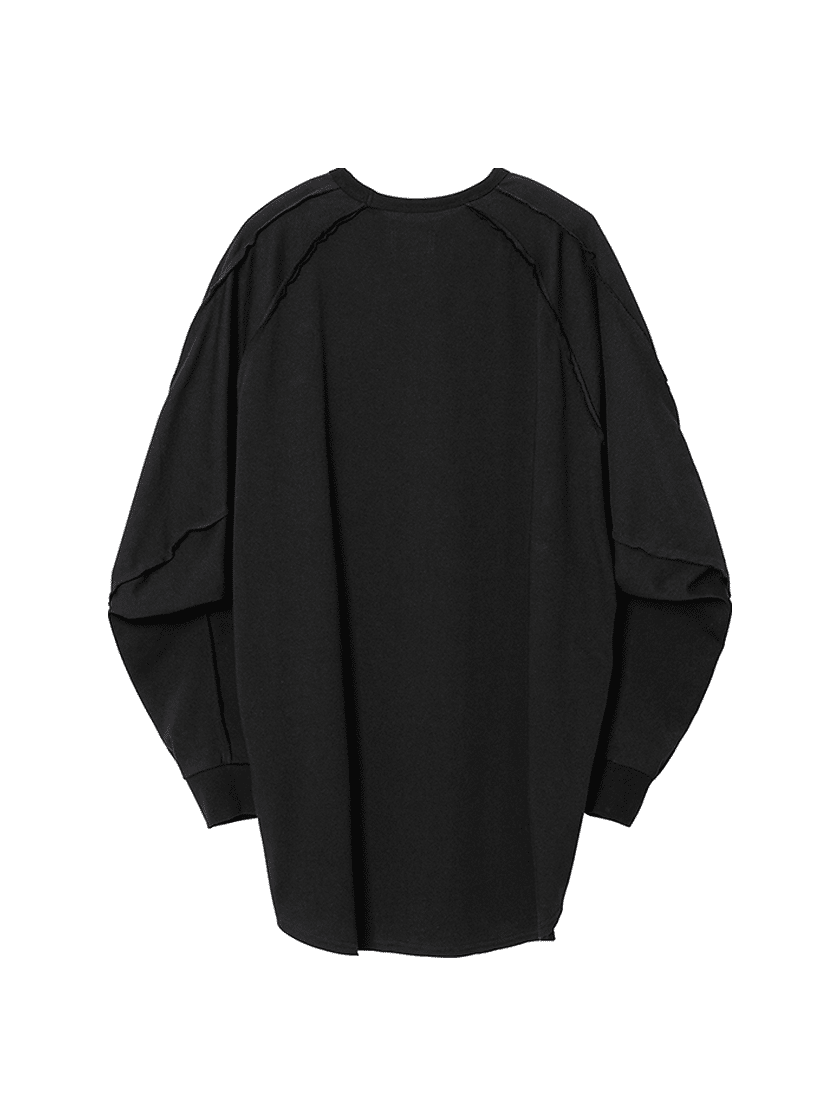 Raw Edge Sculpted Long Sleeve