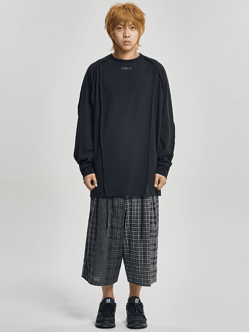 Raw Edge Sculpted Long Sleeve
