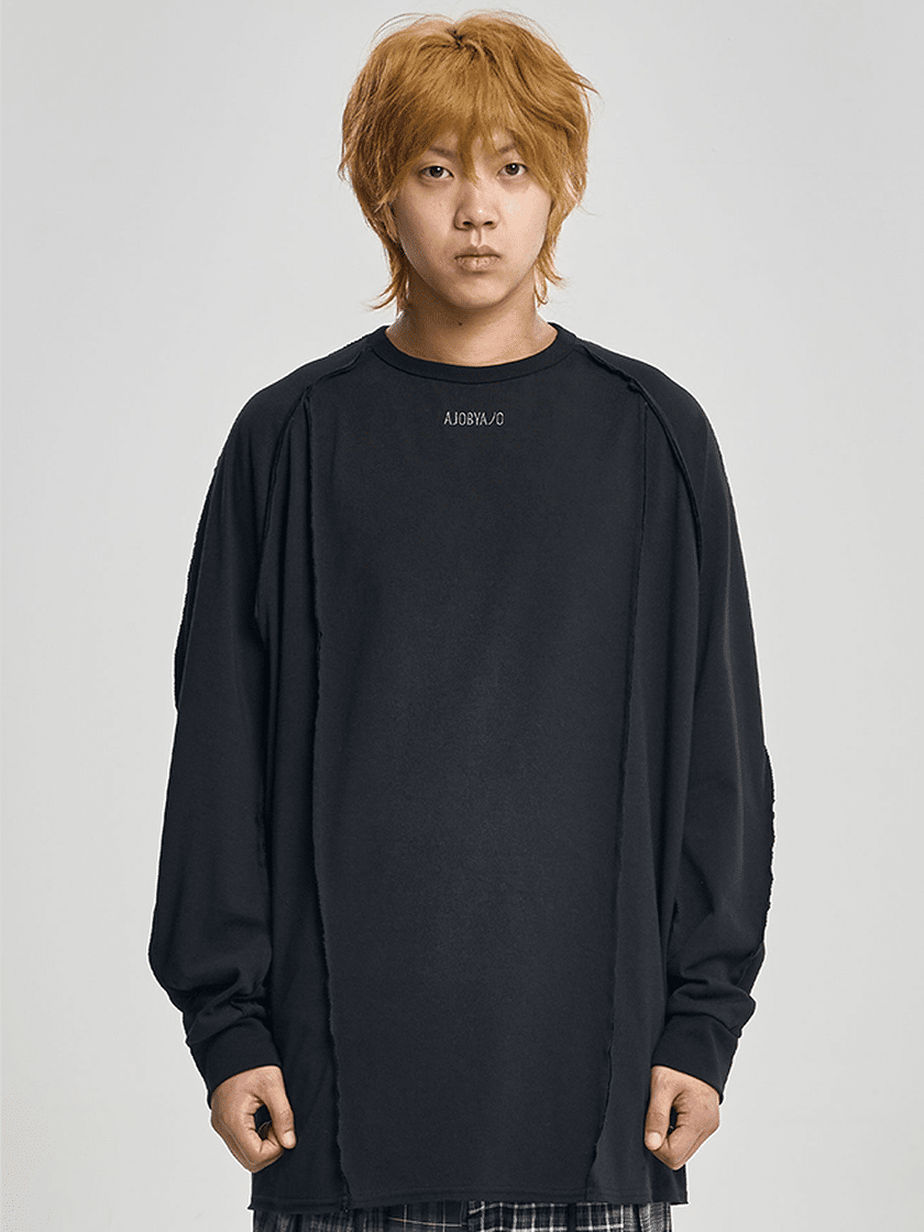 Raw Edge Sculpted Long Sleeve