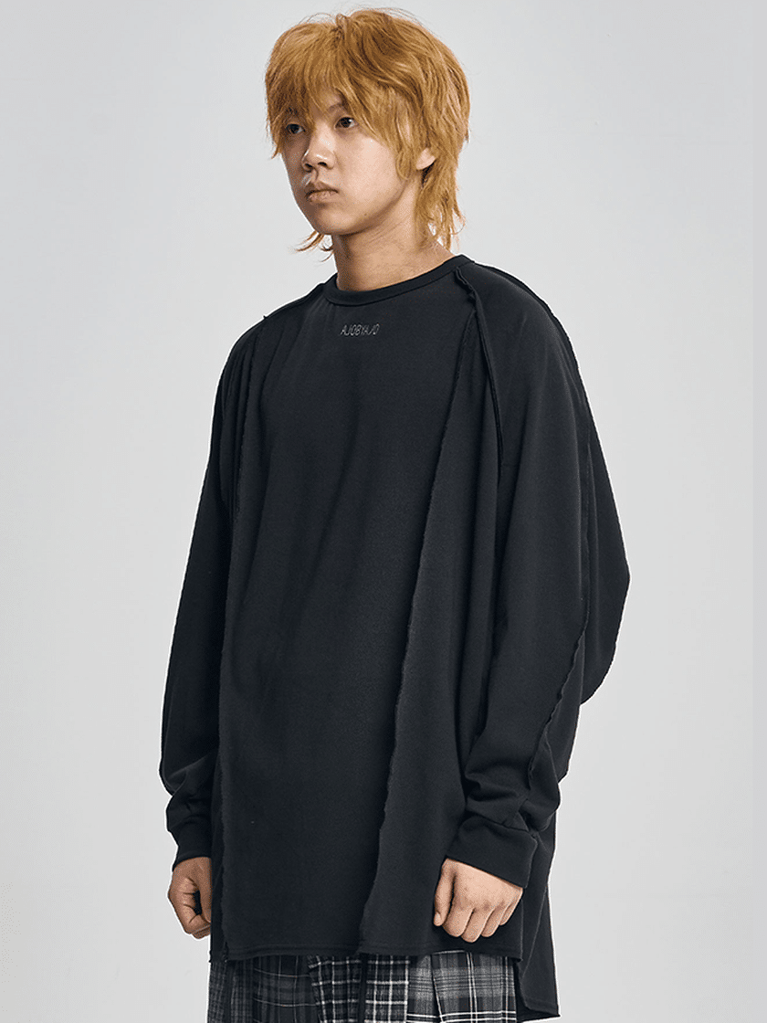 Raw Edge Sculpted Long Sleeve