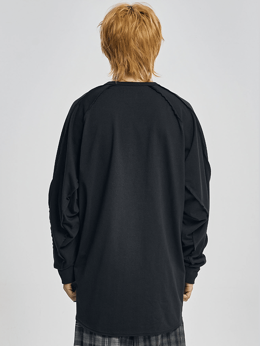 Raw Edge Sculpted Long Sleeve