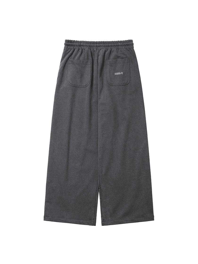 One Tuck Quilted Sweatpants Charcoal