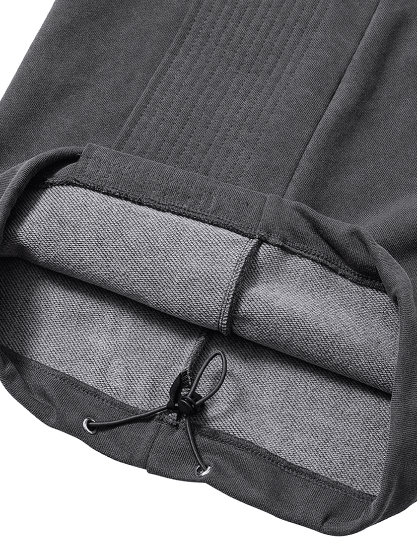 One Tuck Quilted Sweatpants Charcoal
