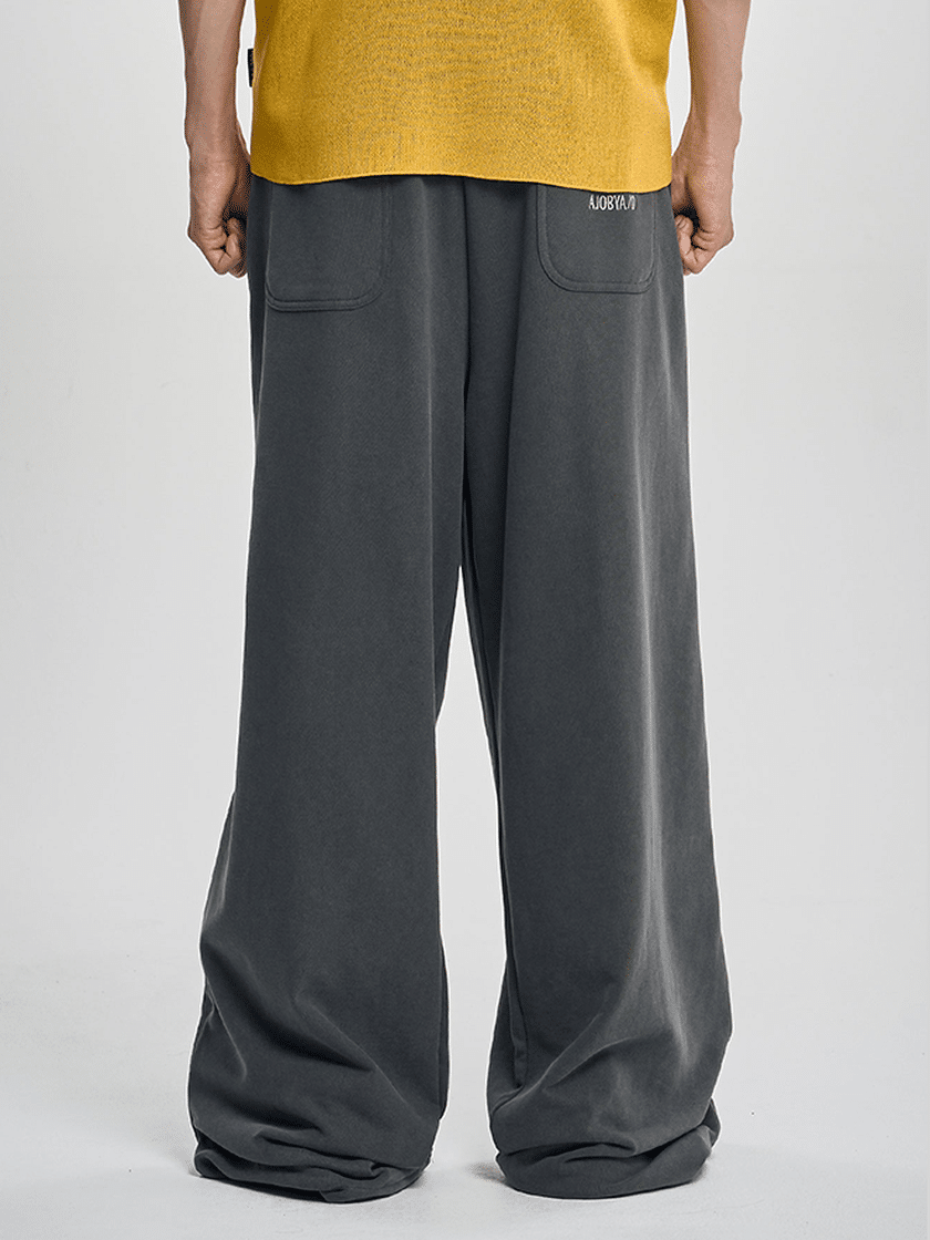One Tuck Quilted Sweatpants Charcoal
