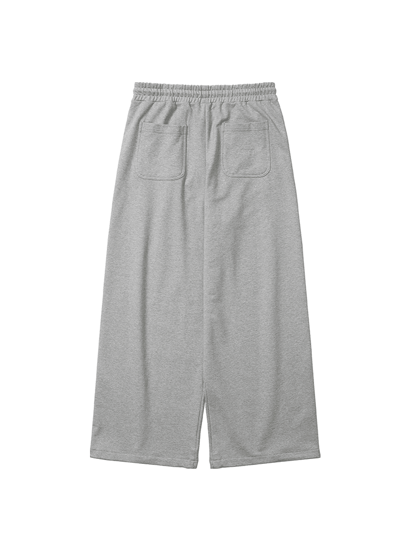 One Tuck Quilted Sweatpants Gray