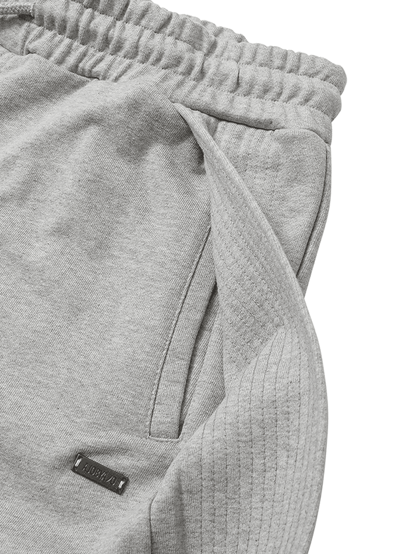 One Tuck Quilted Sweatpants Gray