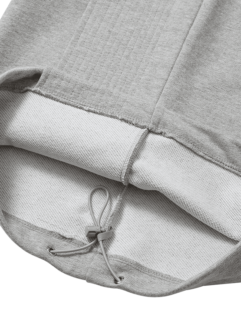 One Tuck Quilted Sweatpants Gray