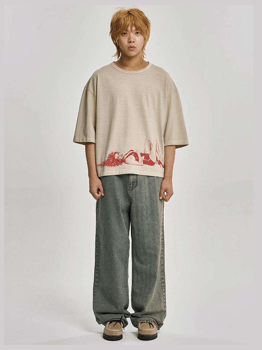 Stripe Contrast Jeans
