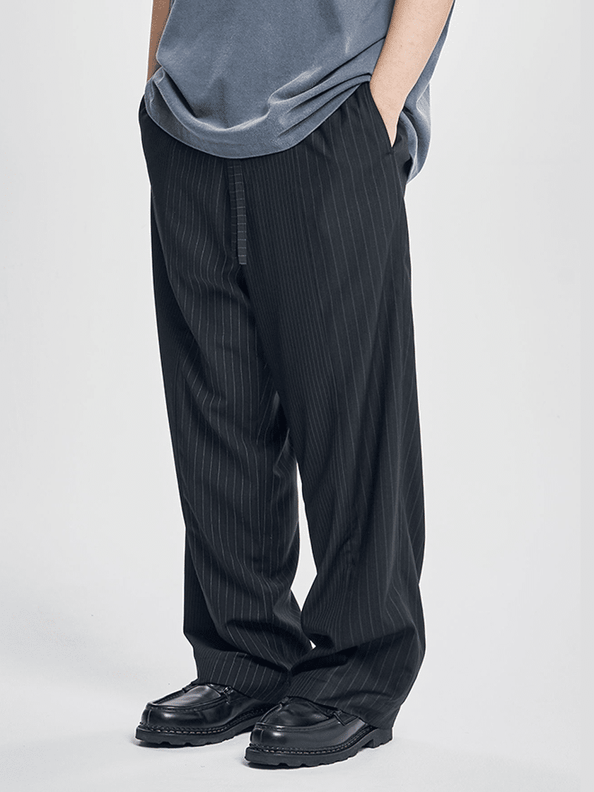 Quad Stripe Pants Black