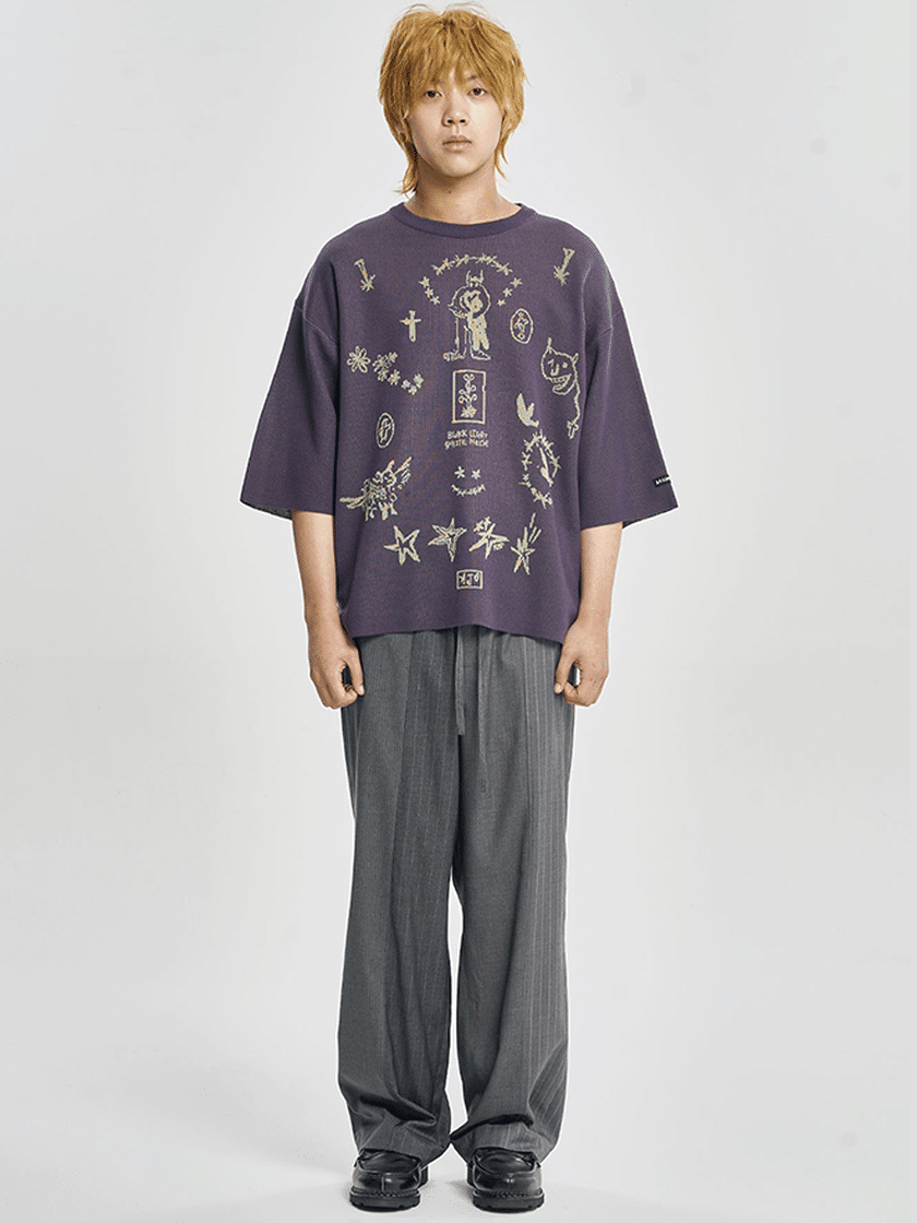 Quad Stripe Pants Gray