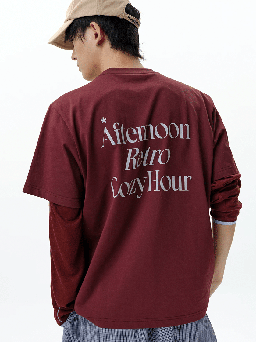 Embroidered Back Logo Tee Red