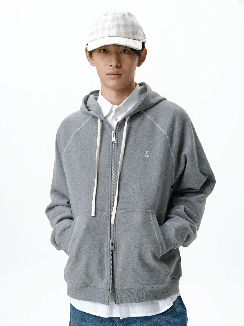 Slogan Zip Hoodie