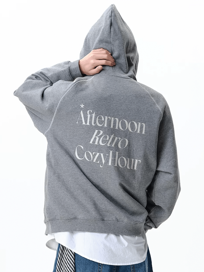 Slogan Zip Hoodie