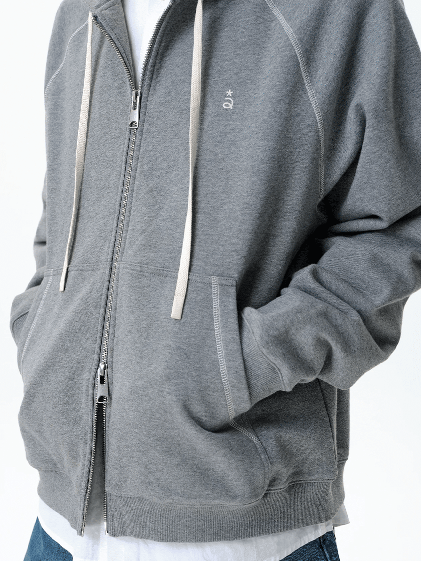 Slogan Zip Hoodie