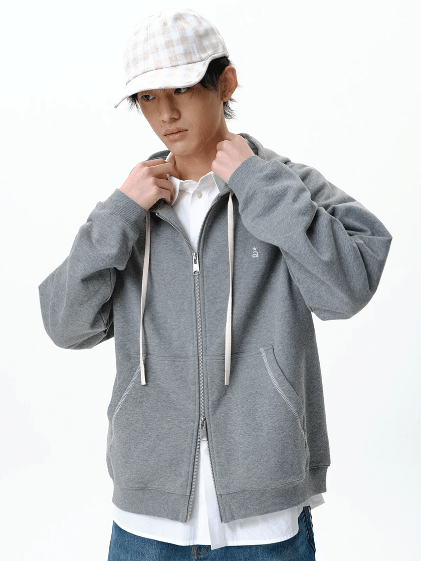 Slogan Zip Hoodie