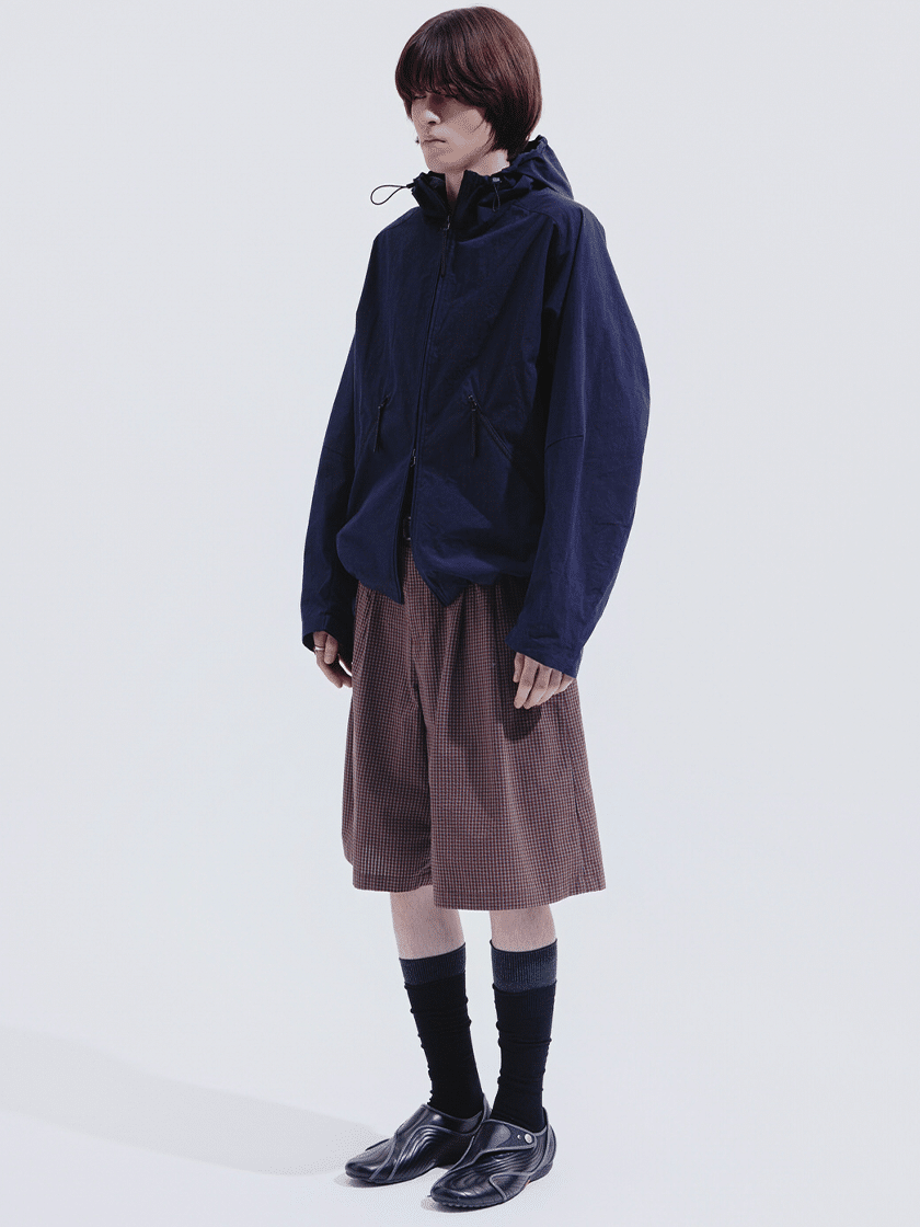 Seersucker Check Pleated Shorts