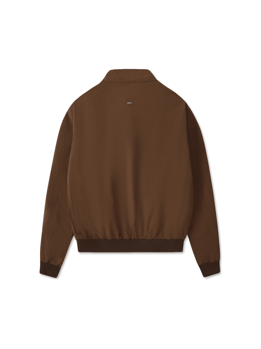 Linen-Blend Harrington Jacket