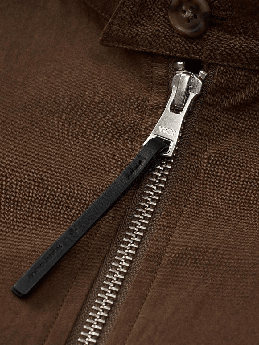 Linen-Blend Harrington Jacket