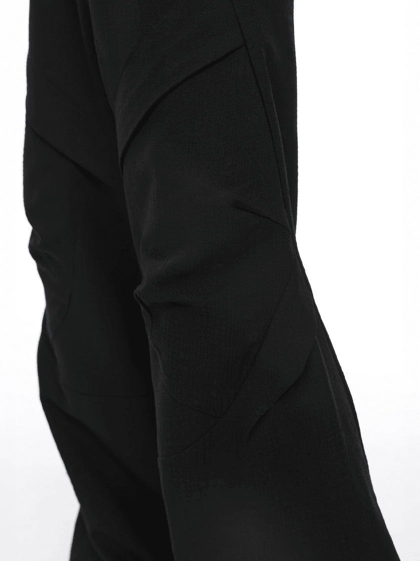 Textured Wide Cargo Pants