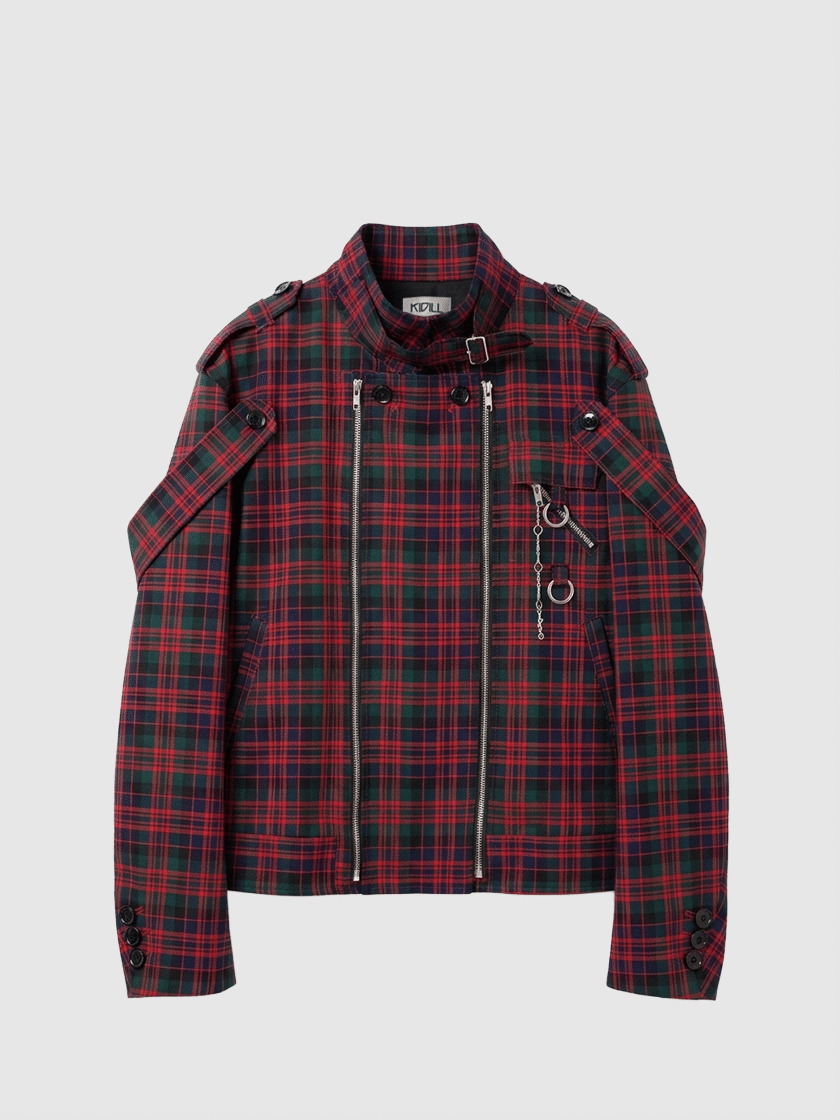 Tailored Zip Jacket Tartan