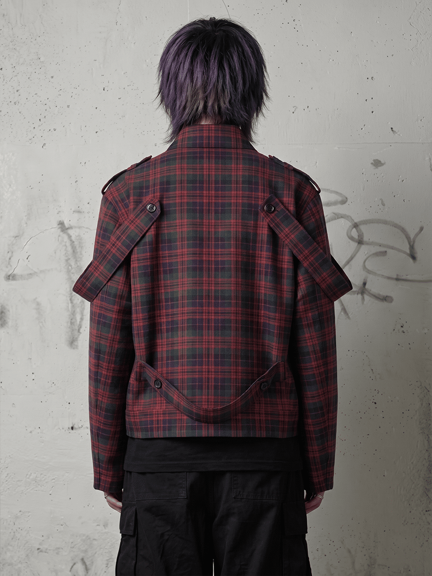 Tailored Zip Jacket Tartan