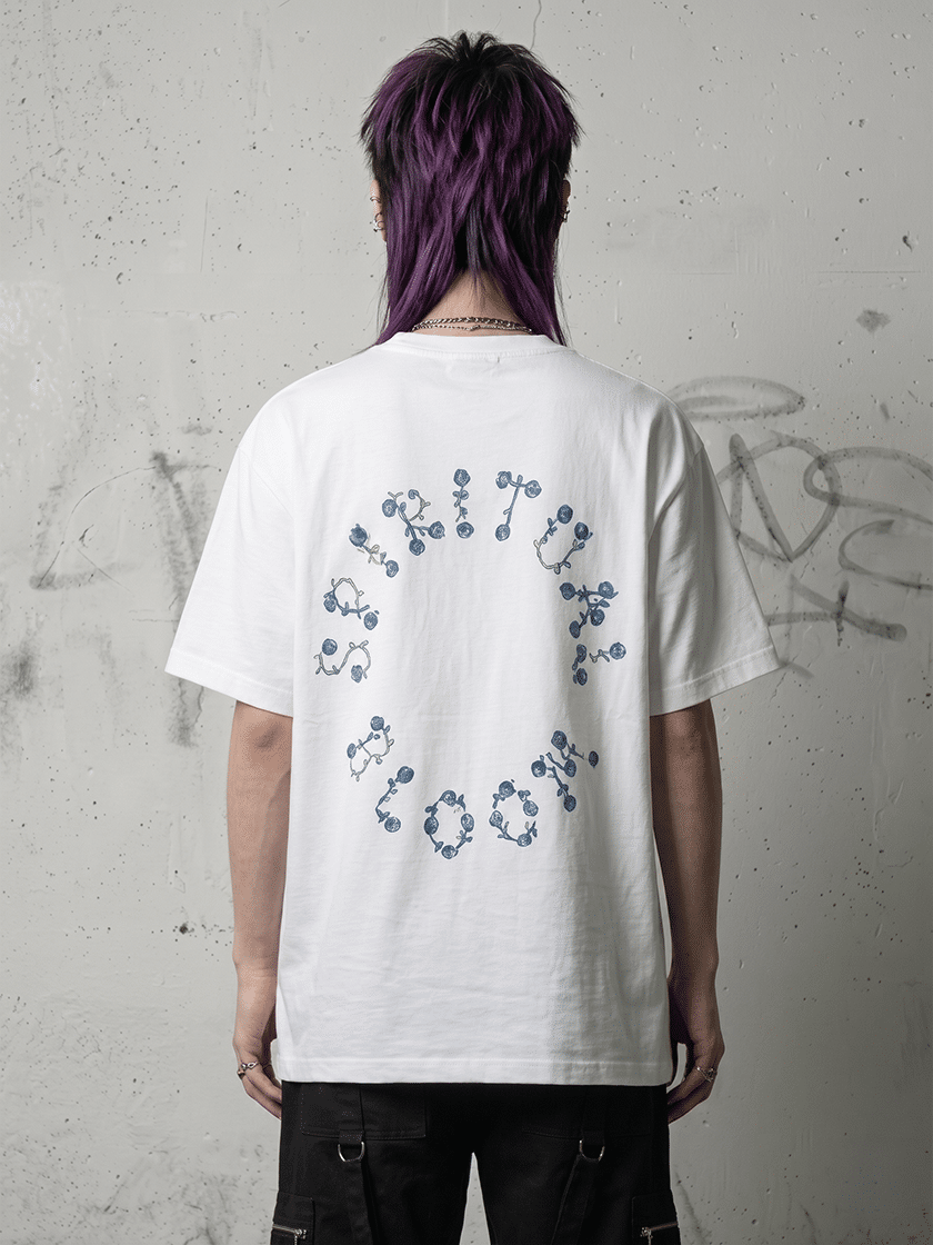 Amy Flower Crown Tee White