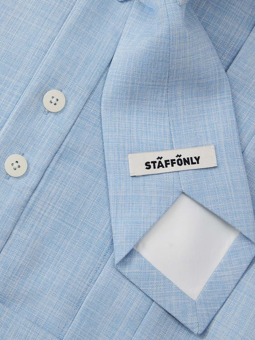 Frame Tie Shirt Light Blue