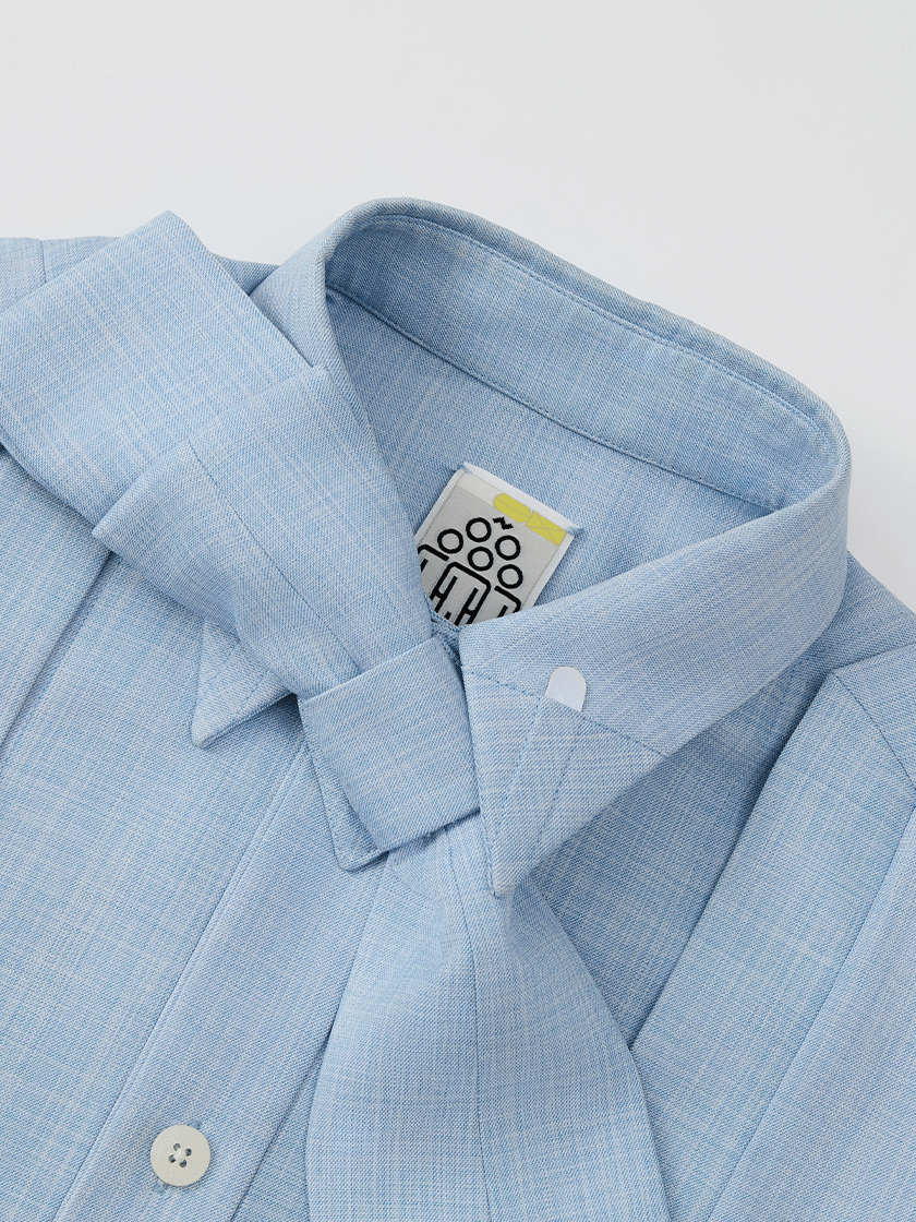 Frame Tie Shirt Light Blue
