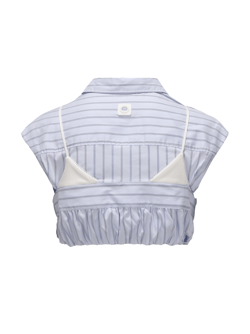 Cropped Circut Shirt Light Blue