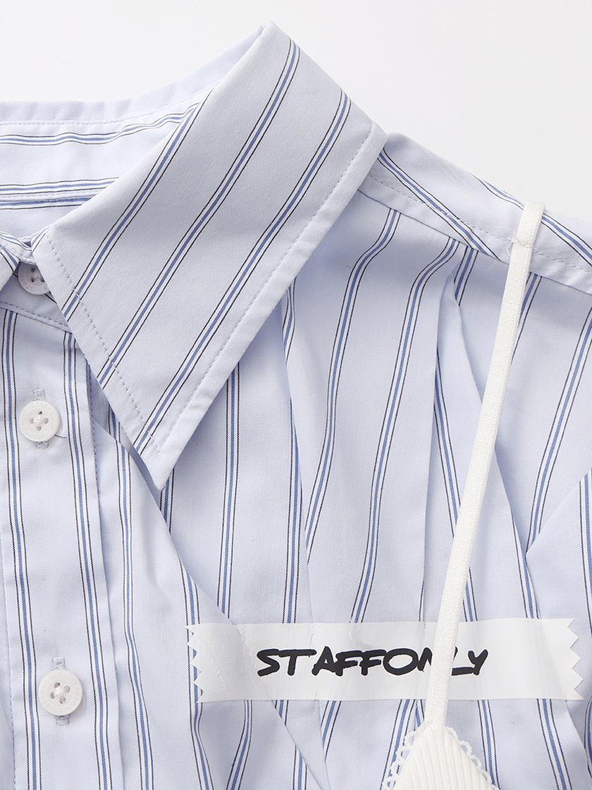 Cropped Circut Shirt Light Blue