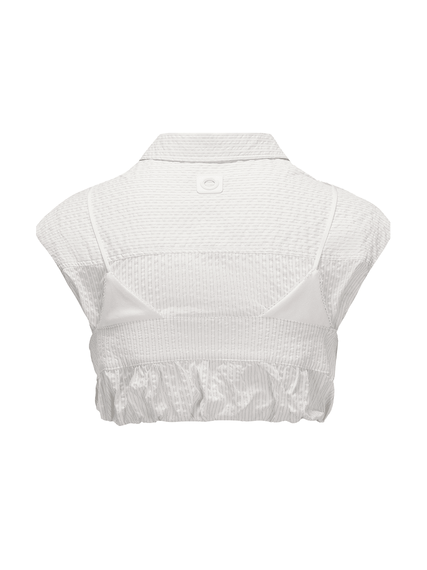Cropped Circut Shirt White
