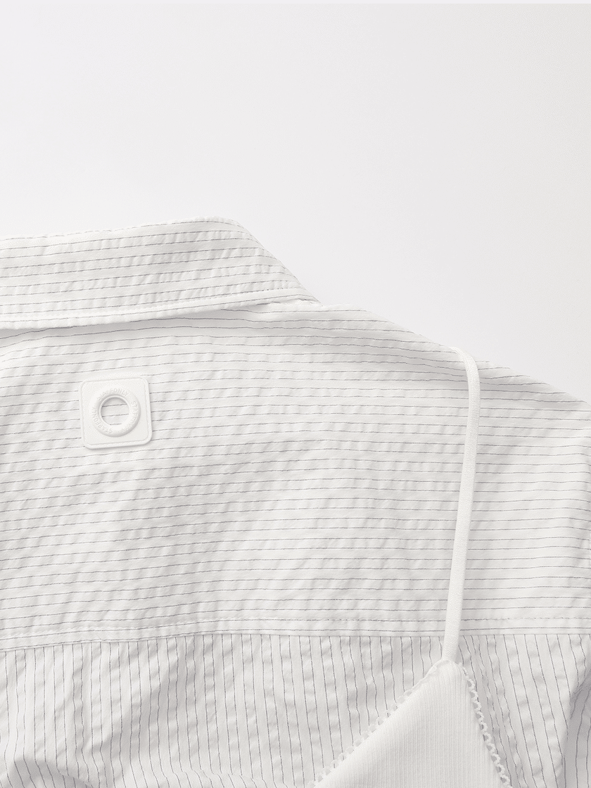 Cropped Circut Shirt White