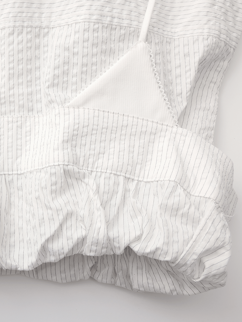 Cropped Circut Shirt White