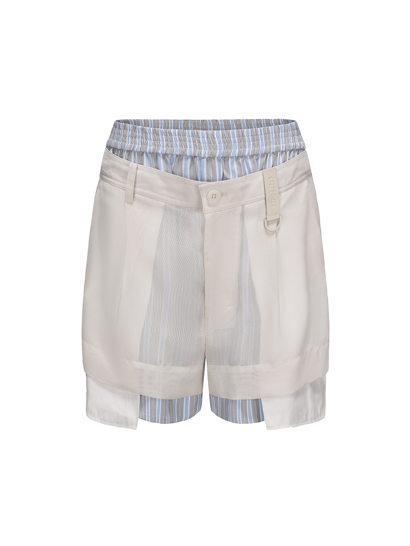 Overlay Shorts Beige