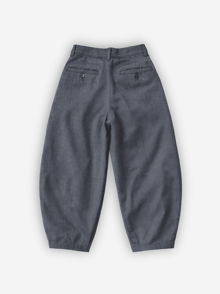 Double Pleat Barrel Trousers