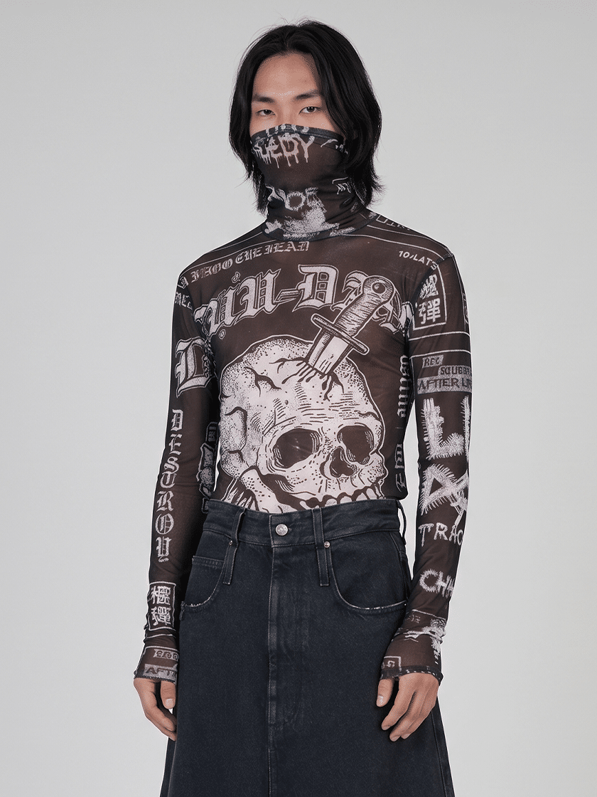 Punk Flyer Masked Mesh Top