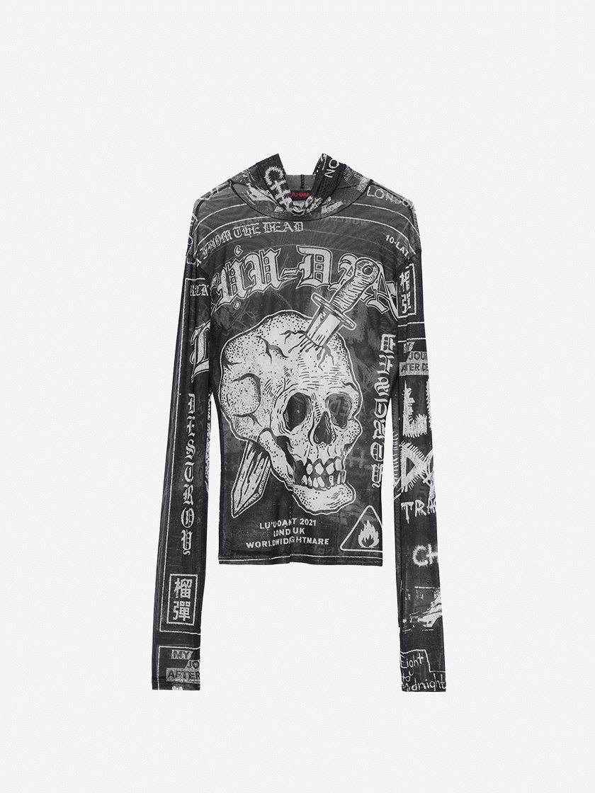 Punk Flyer Masked Mesh Top