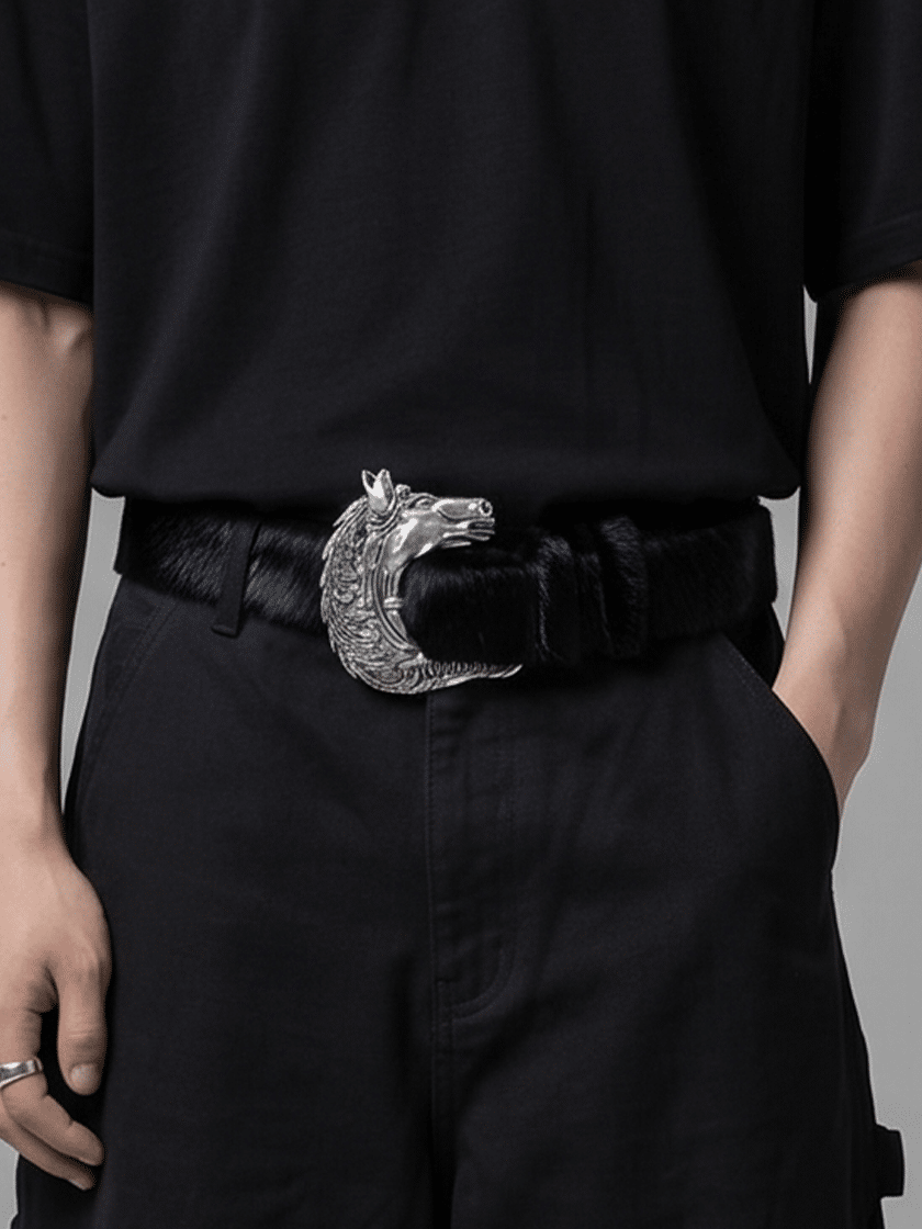 Pony Hair Cowboy Belt
