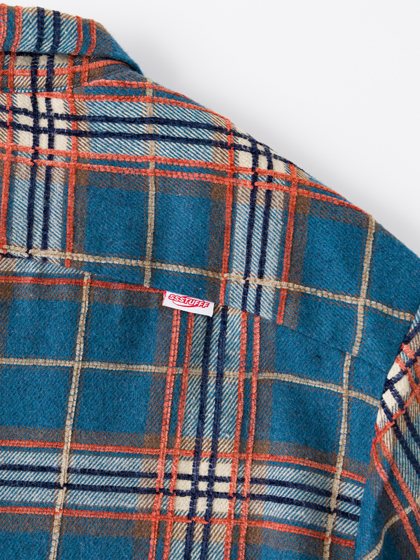 Raw Edge Plaid Shirt
