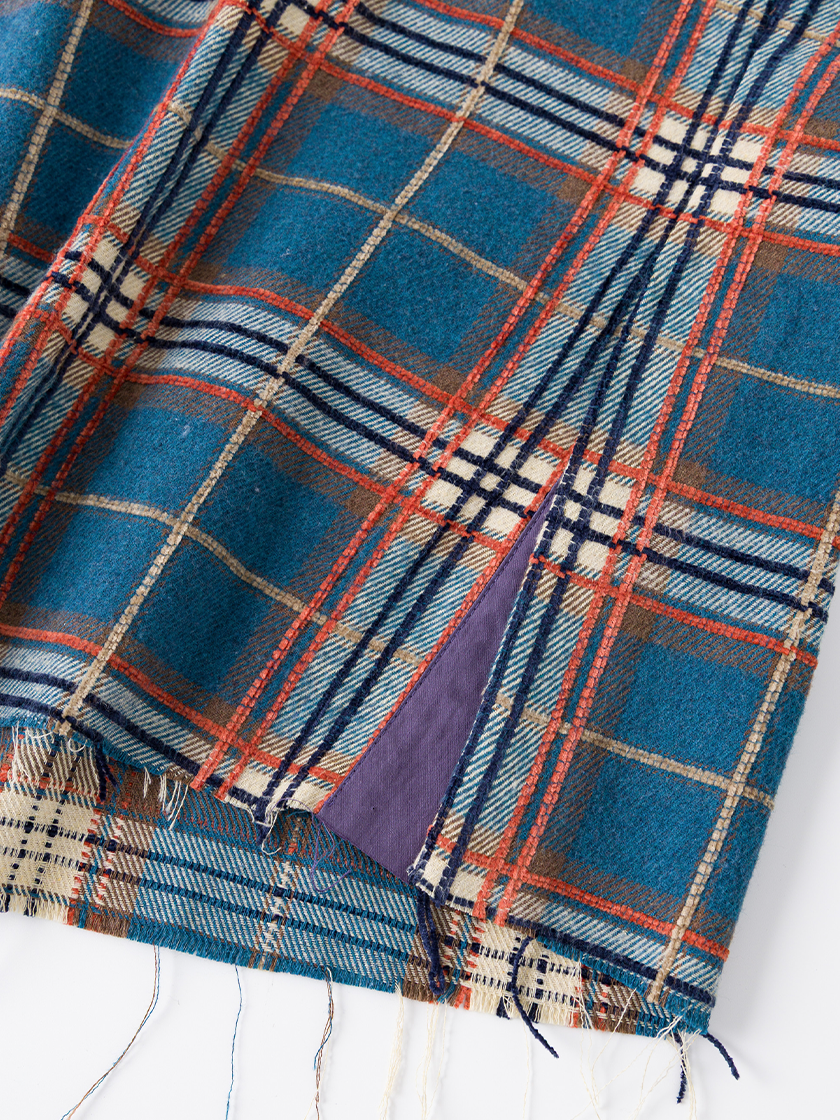 Raw Edge Plaid Shirt
