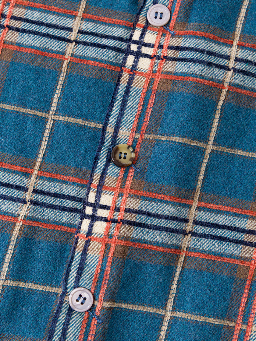 Raw Edge Plaid Shirt